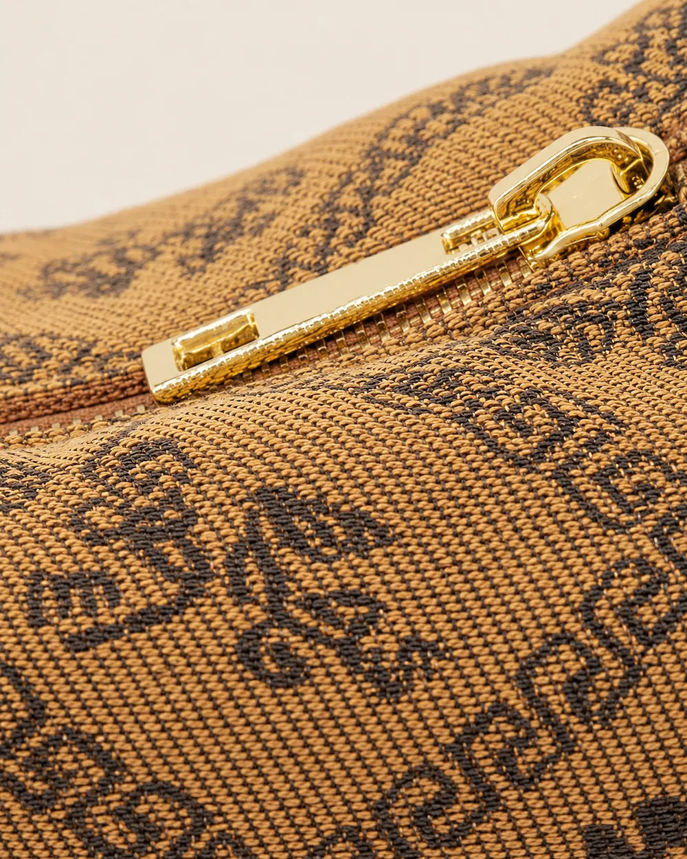 Chinese Brocade Underarm Bag – Twin Phoenix Pattern Brown — styling and carrying view