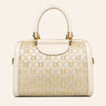 Chinese Brocade Boston Bag – Wheat Ear Motif — full product view