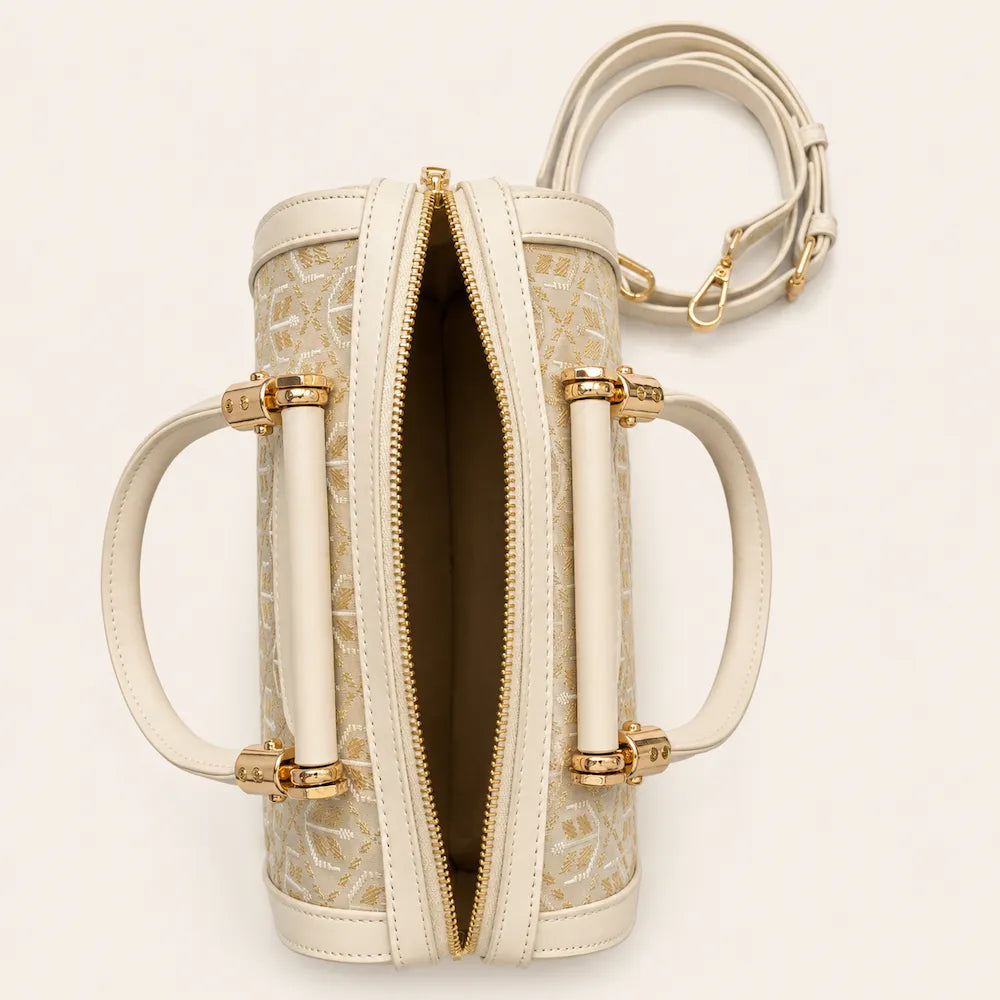 Chinese Brocade Boston Bag – Wheat Ear Motif — additional product view