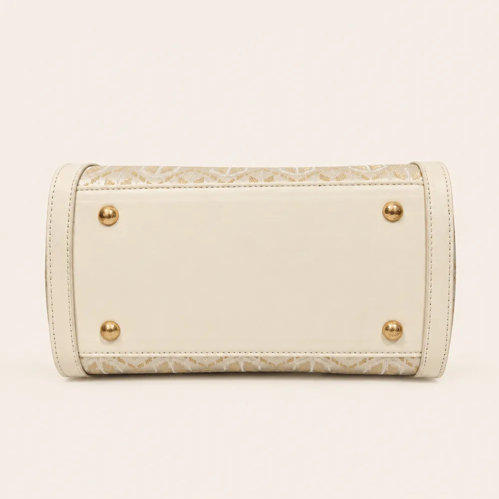 Chinese Brocade Boston Bag – Wheat Ear Motif — symbolic motif detail