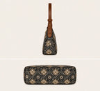 Chinese Brocade Baguette Bag – Liujia Bird & Sun — artisan textile detail